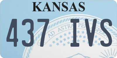 KS license plate 437IVS