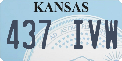 KS license plate 437IVW