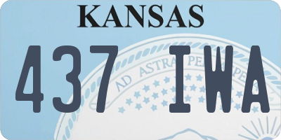 KS license plate 437IWA