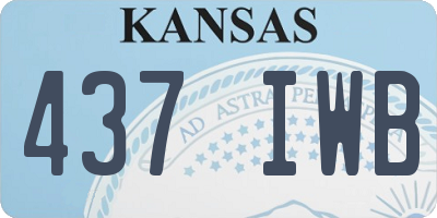 KS license plate 437IWB
