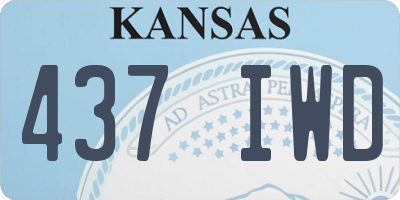 KS license plate 437IWD
