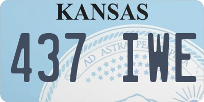 KS license plate 437IWE