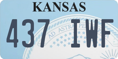 KS license plate 437IWF