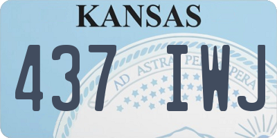 KS license plate 437IWJ