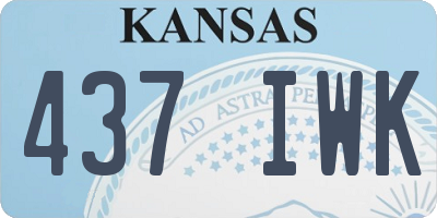 KS license plate 437IWK