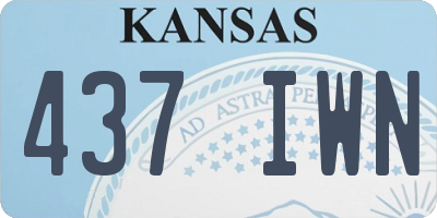 KS license plate 437IWN