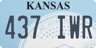 KS license plate 437IWR