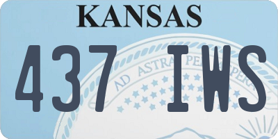 KS license plate 437IWS