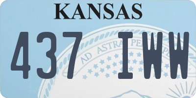 KS license plate 437IWW