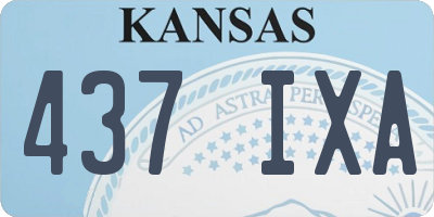 KS license plate 437IXA