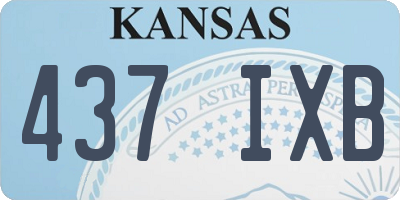 KS license plate 437IXB