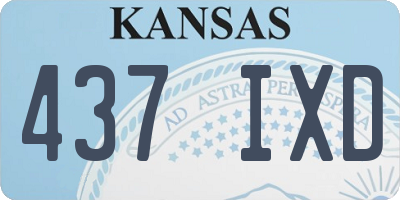 KS license plate 437IXD