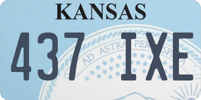 KS license plate 437IXE