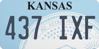 KS license plate 437IXF