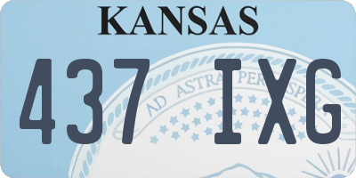 KS license plate 437IXG