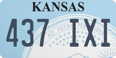 KS license plate 437IXI