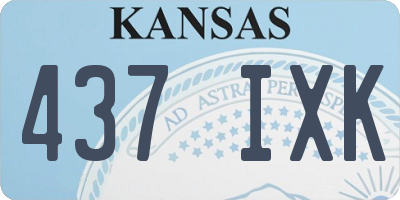 KS license plate 437IXK