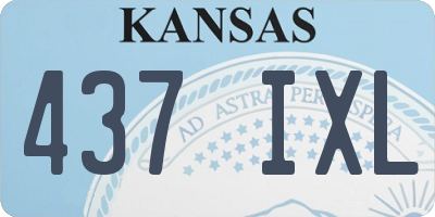 KS license plate 437IXL