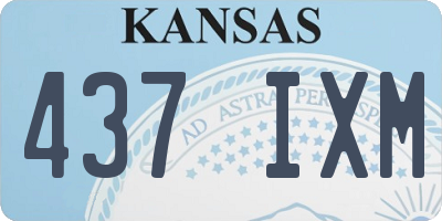 KS license plate 437IXM
