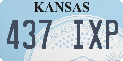 KS license plate 437IXP