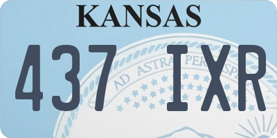 KS license plate 437IXR