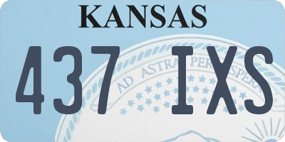 KS license plate 437IXS