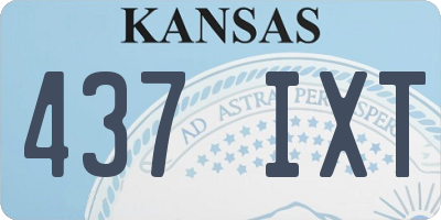 KS license plate 437IXT