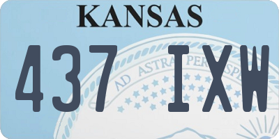 KS license plate 437IXW