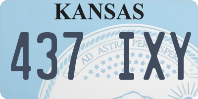 KS license plate 437IXY