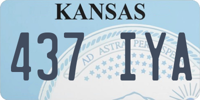 KS license plate 437IYA