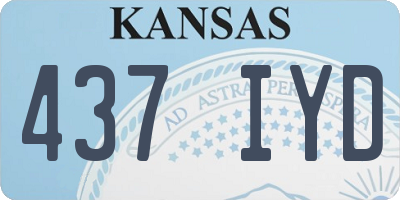 KS license plate 437IYD