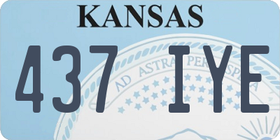 KS license plate 437IYE