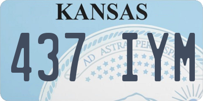KS license plate 437IYM