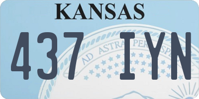 KS license plate 437IYN