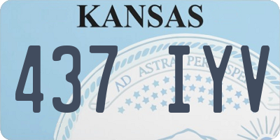 KS license plate 437IYV