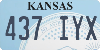 KS license plate 437IYX