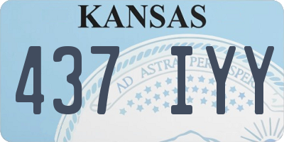 KS license plate 437IYY