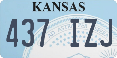 KS license plate 437IZJ
