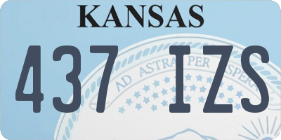 KS license plate 437IZS