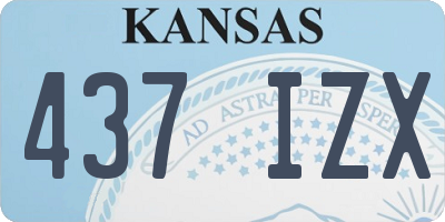 KS license plate 437IZX