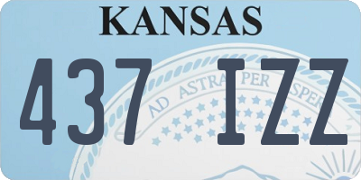KS license plate 437IZZ