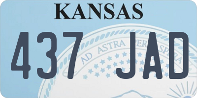 KS license plate 437JAD