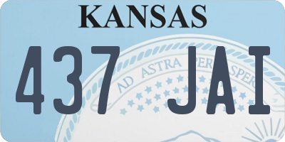 KS license plate 437JAI