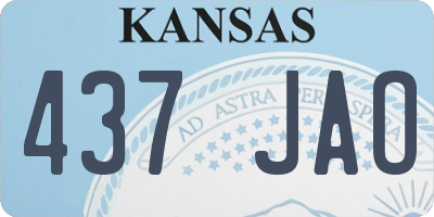 KS license plate 437JAO