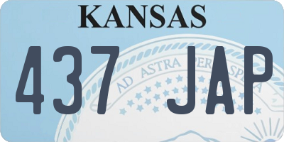 KS license plate 437JAP