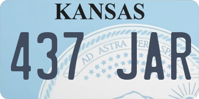 KS license plate 437JAR