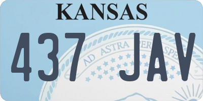 KS license plate 437JAV