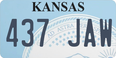 KS license plate 437JAW