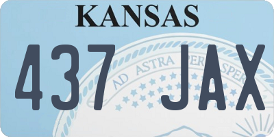 KS license plate 437JAX
