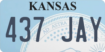 KS license plate 437JAY